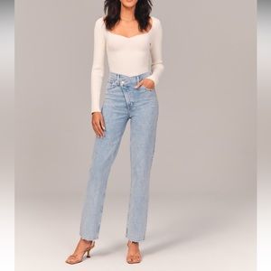 Black Abercrombie & Fitch The 90’s slim straight Ultra high rise jeans